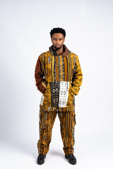 Full Mud Cloth Hooded Jacket & Cargo Pant Set