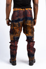 Men's Hand-Dyed Batik Print Cargo Pants