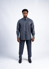 Men's Charcoal Grey Suiting Set