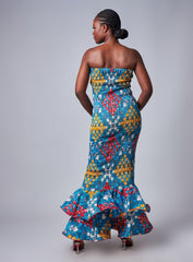 Ankara Elastic Form Fitting Dress