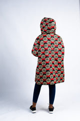 Wax Print Puffer Jacket