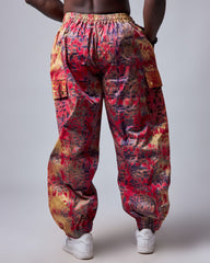 Men’s Batik Print Linen Utility Pants