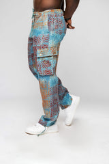 Linen Batik Cargo Pants