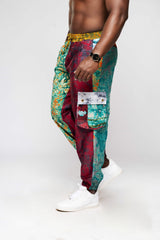 Linen Batik Cargo Pants