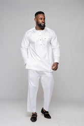 Polished Cotton Men's Long Sleeve with Embroidery