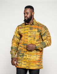 Wax Print Kwadwo Long Sleeve Shirt