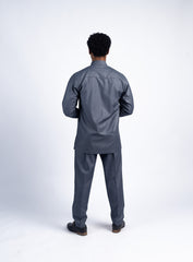 Men's Charcoal Grey Suiting Set