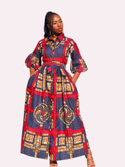 Premium African Print Akosua Dress