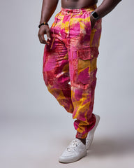 Men’s Batik Print Linen Utility Pants