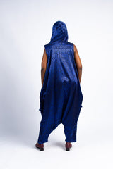 Detachable Sleeve Jumpsuit w/Hood - Royal Blue