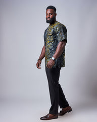 Men's African Print Short Sleeve Shirt