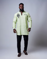 Men's Premium Adinkra Lime Linen Shirt