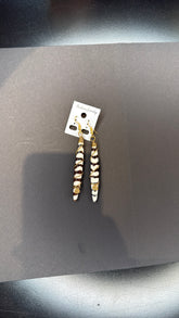 Spiral Wire Wrapped Bone Stick Earrings - Tribal Dangle Earrings