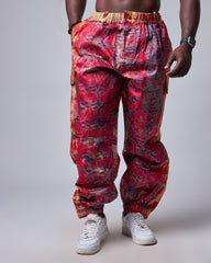 Men’s Batik Print Linen Utility Pants