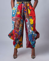Women's African Patchwork Palazzo Pants