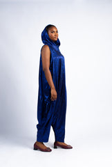 Detachable Sleeve Jumpsuit w/Hood - Royal Blue
