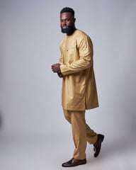 Men’s Classic Suiting Tunic Set – Desert Sand Edition