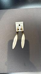 Minimalist Tribal Surfboard Earrings β Stainless Steel Boho Statement