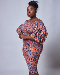 Ankara Elastic Form Fitting Dress