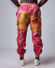 Men’s Batik Print Linen Utility Pants