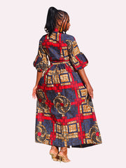 Premium African Print Akosua Dress