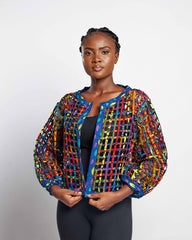 Bazen Women's Midi Mesh Shirt Jacket - YvonneEx