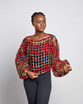 Ankara Women's Mesh Top - YvonneEx