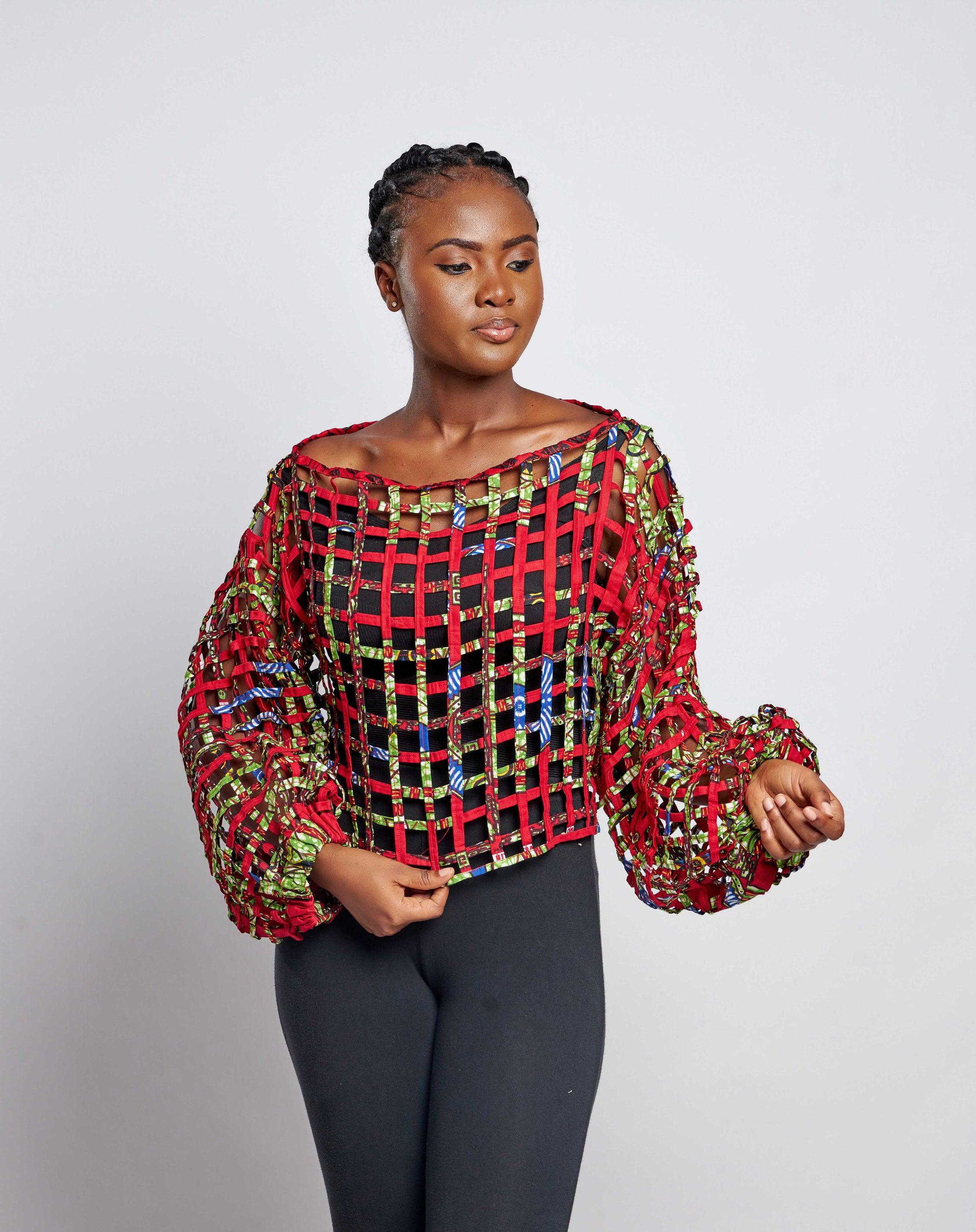 Ankara Women's Mesh Top 2 - YvonneEx