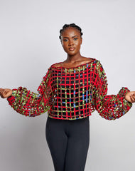 Ankara Women's Mesh Top 2 - YvonneEx
