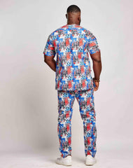 Ankara Men's Shirt & Cargo Pants (short sleeved) - YvonneEx