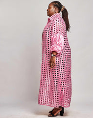 Satin Women's Mesh Jacket with Pressed Buttons - YvonneEx