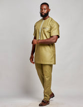 Men's Polished Cotton Suit Set