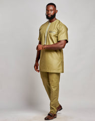 Men's Polished Cotton Suit Set