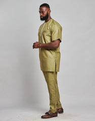 Men's Polished Cotton Suit Set