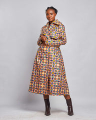 Ankara Women's Long Jacket Dress - YvonneEx