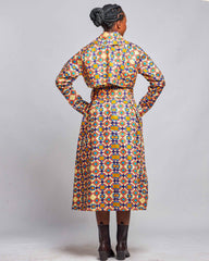 Ankara Women's Long Jacket Dress - YvonneEx