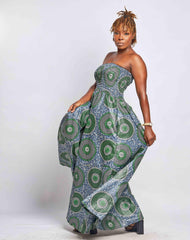 Ankara Women's Elastic Sleeveless dress (Short) - YvonneEx