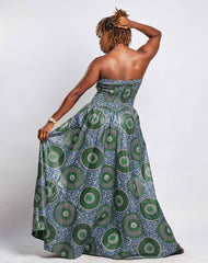 Ankara Women's Elastic Sleeveless dress (Short) - YvonneEx