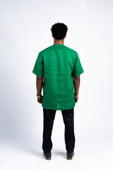 Emerald Green Linen Shirt
