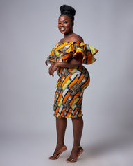 Ankara Elastic Form Fitting Dress