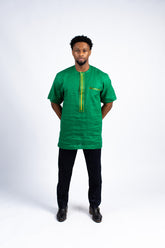 Emerald Green Linen Shirt