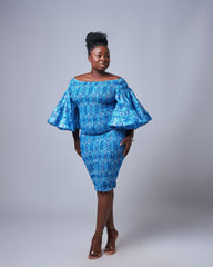 Ankara Elastic Form Fitting Dress