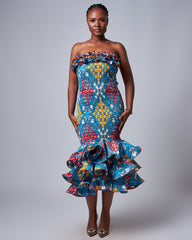 Ankara Elastic Bodycon Dress
