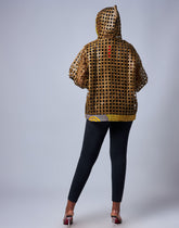 Ankara Grid Crop Jacket With Upper