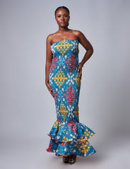 Ankara Elastic Form Fitting Dress