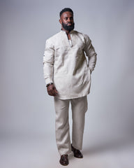 Men’s Embroidered Linen Set