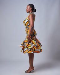 Ankara Elastic Form Fitting Dress