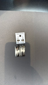 Rectangular Zebra Print Dangle Earrings - Exotic Animal Print Jewelry