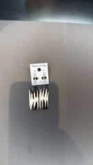 Rectangular Zebra Print Dangle Earrings - Exotic Animal Print Jewelry