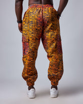 Cultural Fusion Linen Cargo Pants – Batik Edition